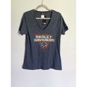 Harley Davidson Women's T-Shirt Short Sleeve Blue Size Large Pelham, Alabama NEW